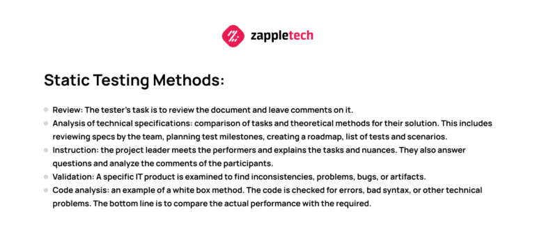 Static and Dynamic Testing Difference In Software Testing